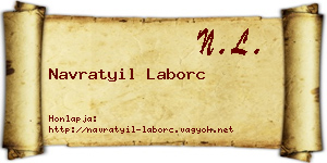 Navratyil Laborc névjegykártya